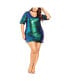 Фото #1 товара Plus Size Sequin Glam Dress