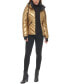 Фото #9 товара Women's Metallic Quilted Hooded Puffer Coat, Created for Macy's