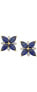 ფოტო #1 პროდუქტის Sapphire (1-5/8 ct. t.w.) & Diamond (1/8 ct. t.w.) Flower Stud Earrings in 14k Gold (Also in Ruby)