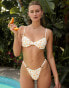 Фото #1 товара Dippin Daisys halle ring front hipster bikini bottom in clementine waffle