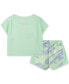 Фото #2 товара Toddler Girls 2-Pc. Prep In Your Step Tee & Tempo Shorts Set