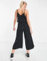 Фото #2 товара New Look tie front strappy jumpsuit in black