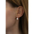 Silver earrings with white synthetic opal LPS1398W