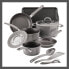 Rachel Ray Cook and Create 11pc Aluminum Non-Stick Cookware Set Gray