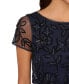 ფოტო #5 პროდუქტის Petite Floral Beaded Blouson Short-Sleeve Gown