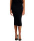 Фото #1 товара Petite Jersey-Knit Fitted Midi Skirt, Created for Macy's