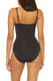 Bleu Rod Beattie Womens Illusion Asymmetric One-Piece Swimsuit Black 12