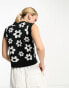 Фото #3 товара Violet Romance Tall cropped knitted vest in monochrome floral print