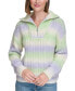 Фото #1 товара Women's Space-Dyed Half-Zip Sweater