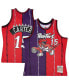 ფოტო #1 პროდუქტის Men's Vince Carter Purple, Red Toronto Raptors Hardwood Classics 1998-99 Split Swingman Jersey