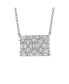 Фото #1 товара Sterling Silver with White Gold Plating Clear Emerald Cubic Zirconia Rectangular Cluster Necklace