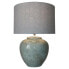 Фото #1 товара Настольная лампа DKD Home Decor Полотно Керамика Серый (42 x 42 x 60 cm)