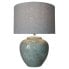 Desk lamp DKD Home Decor Canvas Ceramic Grey (42 x 42 x 60 cm)