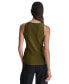 ფოტო #2 პროდუქტის Women's Zip-Front Sleeveless Knit Top