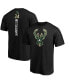 ფოტო #2 პროდუქტის Men's Giannis Antetokounmpo Black Milwaukee Bucks Team Playmaker Name and Number T-shirt