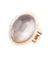 Etto Black Mother of Pearl Golden Bronze Oval Ring