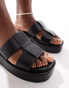 New Look chunky 90s flatform sandal in black Черный, 41 - фото #3