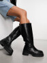 Фото #5 товара Raid Challenge chunky flat knee boots in black