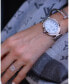 ფოტო #3 პროდუქტის Women's South Sea Oval Crystal Stainless Steel Bracelet Watch 106ESSO