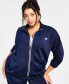 Plus Size Tricot Zip-Front Long-Sleeve Jacket