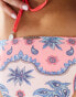 Superdry Tie side cheeky bikini briefs in pink bandana