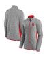 Фото #2 товара Women's Heathered Charcoal St. Louis Cardinals Primary Logo Fleece Full-Zip Jacket