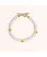 ფოტო #3 პროდუქტის 18K Gold Plated Freshwater Pearls with Smiley Face - HaHa Bracelet 8" For Women and Girls