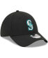 Фото #4 товара Men's Black Seattle Mariners Logo 39THIRTY Flex Hat