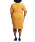 Фото #2 товара Women's Ellen Faux-Suede-Trim Bodycon Dress