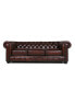 Фото #4 товара Alexandon Leather Chesterfield Tufted Sofa with Roll Arm