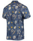Фото #2 товара Men's Navy West Virginia Mountaineers Vintage-Like Floral Button-Up Shirt