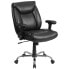 Фото #4 товара Hercules Series Big & Tall 400 Lb. Rated Black Leather Swivel Task Chair With Adjustable Arms