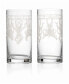 Frosted Monkey Highball Glasses, Set of 2