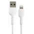 StarTech.com 6" (15cm) Durable White USB-A to Lightning Cable - Heavy Duty Rugged Aramid Fiber USB Type A to Lightning Charger/Sync Power Cord - Apple MFi Certified iPad/iPhone 12 - White - USB A - Lightning - 0.15 m - Male - Male