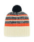 Фото #2 товара Men's Natural Detroit Tigers Tavern Cuffed Knit Hat with Pom