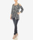 Women's Snake Print Cold Shoulder Tunic