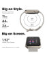ფოტო #3 პროდუქტის Air 4 Unisex Titanium Silicone Strap Smartwatch 41mm