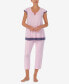 ფოტო #1 პროდუქტის Women's Short Sleeve 2 Piece Pajama Set