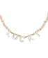 Фото #2 товара Lucky Brand gold-Tone & Color Beaded LUCKY Collar Necklace, 16" + 3" extender