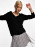 Фото #1 товара Object v neck jumper in black