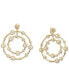 ფოტო #3 პროდუქტის Gold-Tone Crystal Orbital Clip-On Statement Earrings