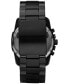 ფოტო #4 პროდუქტის Mens Chronograph Black Ion Plated Stainless Steel Bracelet Watch 49x45mm DZ4180