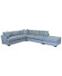 Фото #3 товара Nightford 143" 4-Pc. Fabric L Sectional, Created for Macy's