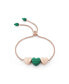 Фото #1 товара Браслет LuvMyJewelry Heart Malachite Rose Gold