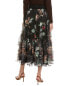 Gracia Mesh Floral Midi Skirt Women's