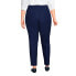 Фото #9 товара Plus Size High Rise Bi Stretch Pintuck Pencil Ankle Pants