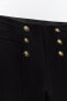High-waist leggings with buttons