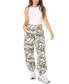 ფოტო #2 პროდუქტის Juniors' Camo-Print Drawcord-Hem Parachute Pants