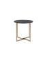 Bromia End Table, Black & Champagne