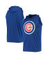 ფოტო #2 პროდუქტის Men's Royal Chicago Cubs Sleeveless Pullover Hoodie